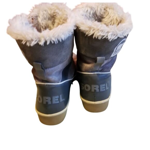 SOREL Tivoli II Waterproof Winter Boot 40.5 9.5 Faux Fur Cuff Suede Insulated - Picture 8 of 10